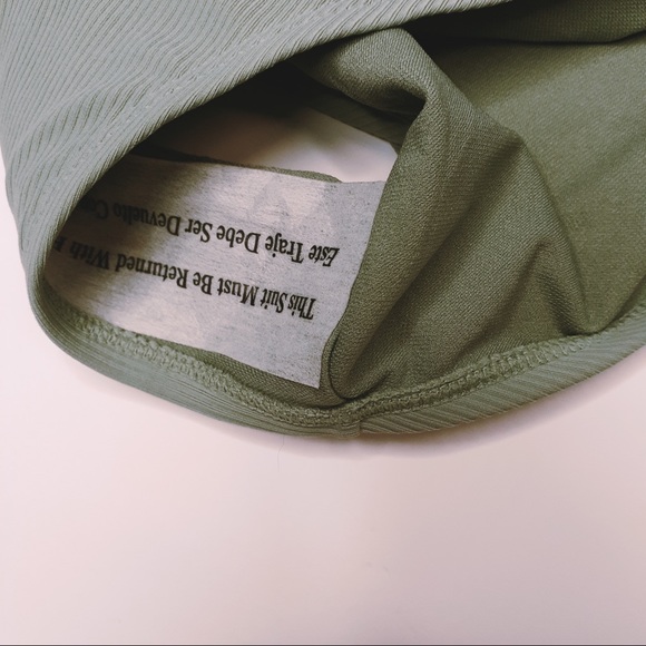 XHILARATION Sage Olive Ribbed Cheeky Bikini Bottoms Mix Match Swim XL NEW - Picture 5 of 15